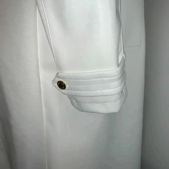 Andrew Marc Faux Leather & Knit Drape Front Jacket​​ - Picture 6 of 11